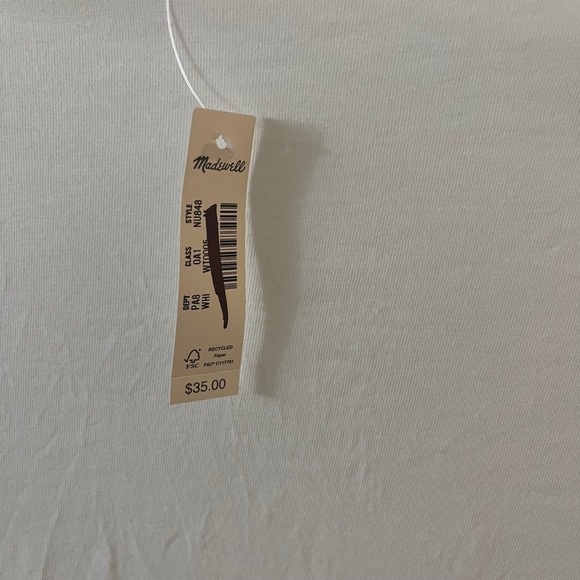NWT Madewell Essential Slim Tee in Lightweight Cotton in white size M - Picture 10 of 15
